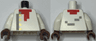 Torso Pixelated Chef's Jacket with Light Bluish Gray Trim and Wrinkles, 4 Gold Buttons, and Red Neckerchief Pattern / White Arms / Reddish Brown Hands