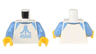 Torso Raglan Shirt with Medium Blue Atari Logo Pattern / Medium Blue Arms / Yellow Hands