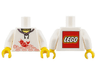 Torso Hoodie, Bright Light Yellow T-Shirt, Red Koi Fish, Waves, LEGO Logo on Back Pattern / White Arms / Yellow Hands