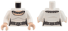 Torso SW Female Ceremonial Dress, Silver Necklace and Detailed Belt with 3 Emblems, Light Nougat Neck Pattern / White Arms / Light Nougat Hands