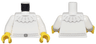 Torso Dress with Wide Ruffled Collar and Dark Bluish Gray Rope Belt and Silver Buckle Pattern / White Arms / Yellow Hands
