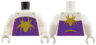 Torso Gold Spider on Dark Purple Panel with Magenta Webbing Pattern / White Arms / White Hands