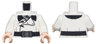 Torso Overcoat with Large Lapel and Black Fur Collar over Dark Bluish Gray and Light Bluish Gray Ascot, Wide Belt with Dark Silver Claws Buckle Pattern / White Arms / Light Nougat Hands
