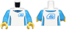 Torso Jersey with Blue and Dark Azure Neck and Side Panels and Quad Wing Logo Pattern / Dark Azure Arms / Yellow Hands