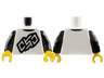 Torso Shirt with Black Outline Stylized 'OSO' and Collar Pattern / Black Arms with White Stylized 'OSO' Pattern / Yellow Hands