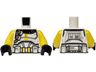 Torso SW Armor Clone Trooper, Dark Tan Buckles, Yellow Markings and White Pouches and Detailed Belt Pattern / Yellow Arms / Black Hands