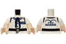 Torso Sailor Vest with Buttons and 'CADET', Black Belt with Silver Buckle, Dark Blue Neckerchief, 'MARINE' on Back Pattern / Light Nougat Arms with Molded White Short Sleeves Pattern / Light Nougat Hands