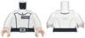Torso SW Imperial Officer 23, Black Belt with Silver Buckle and Dot, Blue and Red Rank Badge, Folds on Back Pattern (Colonel Wullf Yularen) / White Arms / Light Nougat Hands