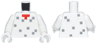 Torso Pixelated Red Neckline and Dark Bluish Gray Dots Pattern / White Arms / White Hands