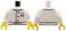Torso Chef with 3 Buttons, Sash, Japanese Logogram '寿司' (Sushi) on Front Pocket Pattern / White Arms / Yellow Hands