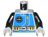 Torso Aquazone Aquanaut Sub Logo, Zipper, and Weight Belt Pattern / Black Arms / White Hands