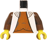 Torso SW Vest with Dark Orange Shirt Pattern (Leia) / Brown Arms / Yellow Hands