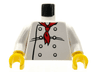 Torso Chef with 8 Buttons, Long Red Neckerchief, Black Wrinkles Pattern / White Arms / Yellow Hands