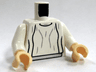 Torso SW Loose Dress Light Bluish Gray Folds Pattern (Leia) / White Arms / Light Nougat Hands