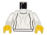 Torso SW Loose Dress Light Gray Folds Pattern (Leia) / White Arms / Yellow Hands