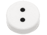Tile, Round 1 x 1 with 2 Black Dots Pattern