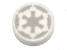 Tile, Round 1 x 1 with Light Bluish Gray SW Imperial Logo Pattern