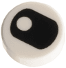 Tile, Round 1 x 1 with Black Eye Squinting with Pupil Vertically Centered Pattern