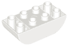 Duplo, Brick 2 x 4 Slope Curved Inverted Double