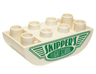Duplo, Brick 2 x 4 Slope Curved Inverted Double with 'SKIPPER'S FLIGHT SCHOOL' Pattern