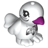 Bird, Mini Doll Style with Magenta Beak and Black Eyes and Feathers Pattern (Elves Pluma)