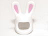 Minifigure, Headgear Head Cover, Costume Bunny Ears with Bright Pink Auricles Pattern