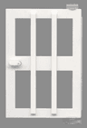 Door 1 x 4 x 5 Right with 6 Panes with Fixed Trans-Clear Glass