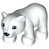 Duplo Bear Baby Cub with Black Muzzle and Square Eyes Pattern