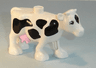 Duplo Cow Adult, Walking, Black Spots, Bright Pink Udder