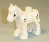 Duplo Horse Baby Foal Pony with Small Dark Bluish Gray Spots