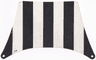 Cloth Sail 27 x 17 Top with Black Thick Stripes Pattern