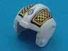 Minifigure, Headgear Helmet SW Rebel Pilot with Yellow and Black Checkered Pattern