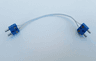 Electric, Wire 12V / 4.5V with 2 Leads, 14 Studs Long with 2 Blue Electric, Connector, 2-Way Male Rounded Narrow Type 2 with Hollow Pins (x466c14 / bb0236ac01)