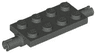 Plate, Modified 2 x 4 with Pins and Thin Angled Supports