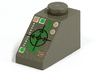 Slope 45 2 x 1 with Black Crosshairs and Green Insectoid Pattern