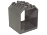 Container, Box Open Ended 4 x 4 x 4 with 1 Locking Hinge Finger on Each End