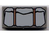 Tile 1 x 2 with Light Gray Bedroll Pattern