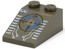 Slope 33 3 x 2 with Blue and Copper Insectoid Scope and Silver Circuitry Pattern