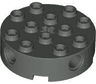 Brick, Round 4 x 4 with 4 Side Pin Holes and Center Axle Hole