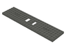 Train Base 6 x 24 with 3 Round Holes Each End