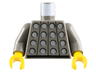 Torso Studded Armor with Silver Circles, Black Belt Pattern / Dark Gray Arms / Yellow Hands