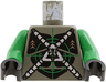 Torso Space Insectoids Silver X on Green Verniers Pattern / Green Arms / Black Hands