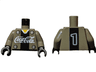 Torso Coca-Cola Logo with V-Neck Shirt, Back Stripe and 4 Buttons Pattern / Dark Gray Arms / Black Hands