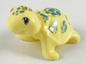 Turtle, Friends Style with Metallic Light Blue Eyes and Spots Pattern