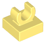 Tile, Modified 1 x 1 with Open O Clip