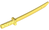 Minifigure, Weapon Sword, Shamshir / Katana (Square Guard) with Capped Pommel and Holes in Crossguard and Blade