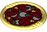Duplo Utensil Disk with Pizza with Tomatoes, Cheese Slices, Basil, Mushrooms and Olives Pattern