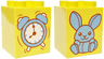 Duplo, Brick 2 x 2 x 2 with Bright Light Blue Alarm Clock / Bunny Rabbit Pattern