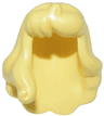 Minifigure, Hair Female Long with Part over Right Shoulder, Curled Ends, Hole on Top