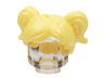 Minifigure, Hair Short, Parted with Two Pigtails, Hole on Top